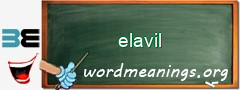 WordMeaning blackboard for elavil